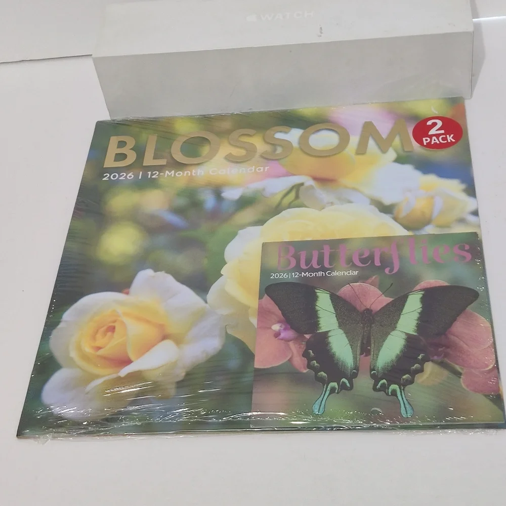 2026 BLOSSOMS/BUTTERFLIES WALL CALENDARS ~2 Pack ~12